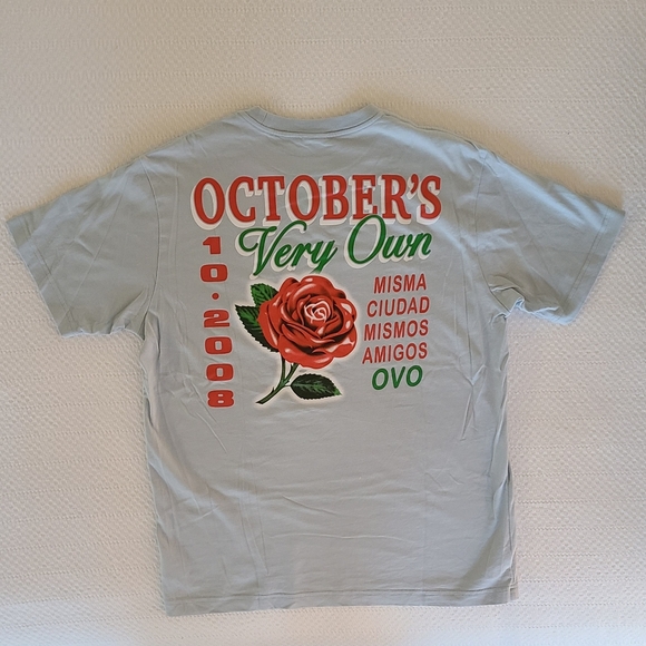 OVO Medium Rose T-Shirt in Light Blue - Picture 7 of 10